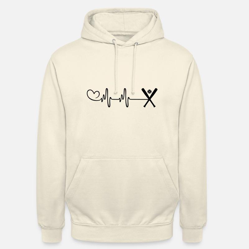 Cœur de pouls de baseball - Sweat-shirt à capuche unisexe - vanille