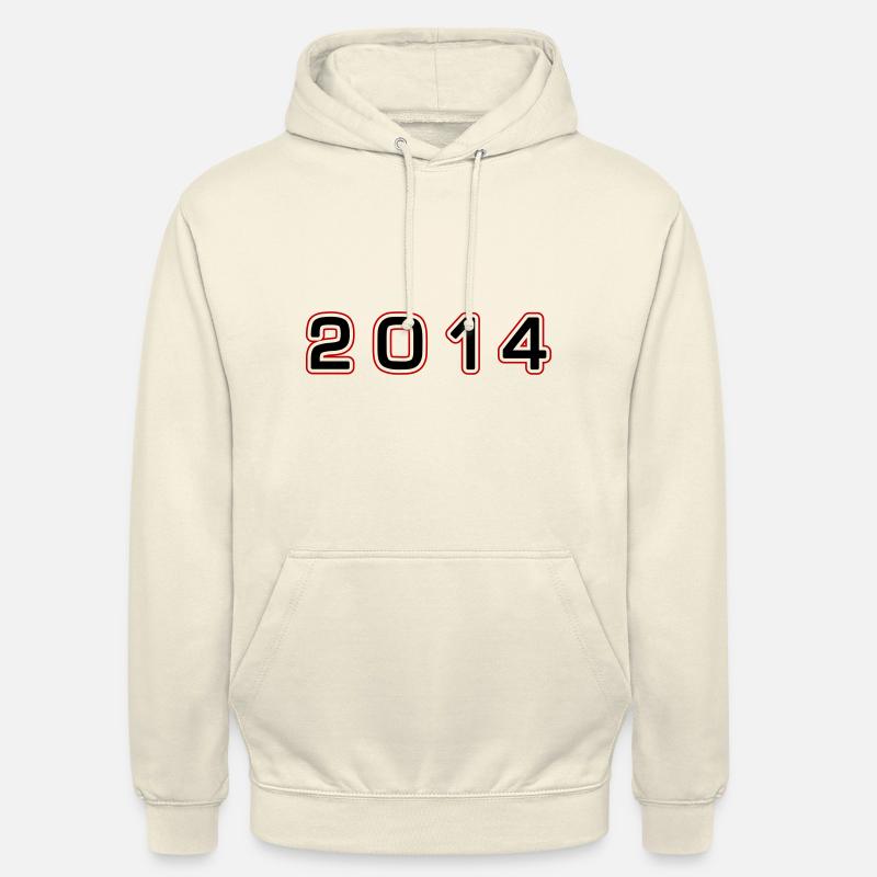 Numéro de l’année 2014 - Sweat-shirt à capuche unisexe - vanille