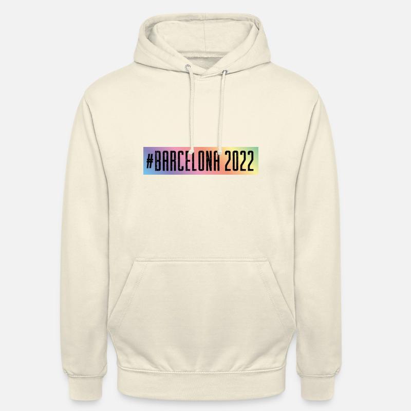 Barcelone 2022 - Sweat-shirt à capuche unisexe - vanille