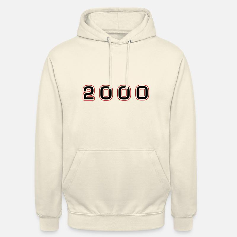 Numéro de l’année 2000 - Sweat-shirt à capuche unisexe - vanille