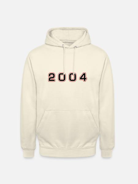 2004 Year Number - Unisex Hoodie - vanilla