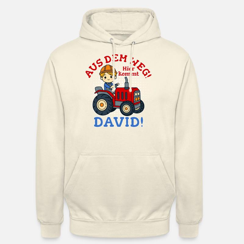 David Name Traktor - Unisex Hoodie - Vanille-Milchshake