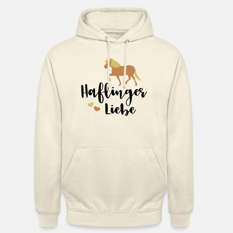 Haflinger aime Haflinger - Sweat-shirt à capuche unisexe - vanille