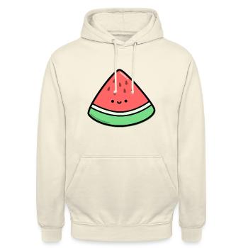 Watermelon - Unisex Hoodie - vanilla - Front - Alina (178cm) & Michal (187cm)