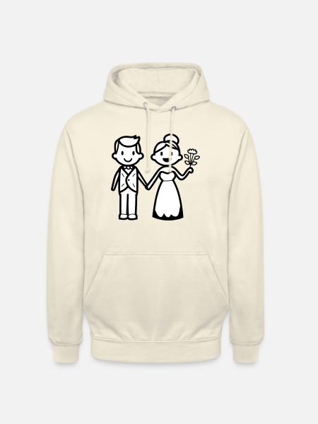 Wedding, Newlyweds, Couple - Unisex Hoodie - vanilla