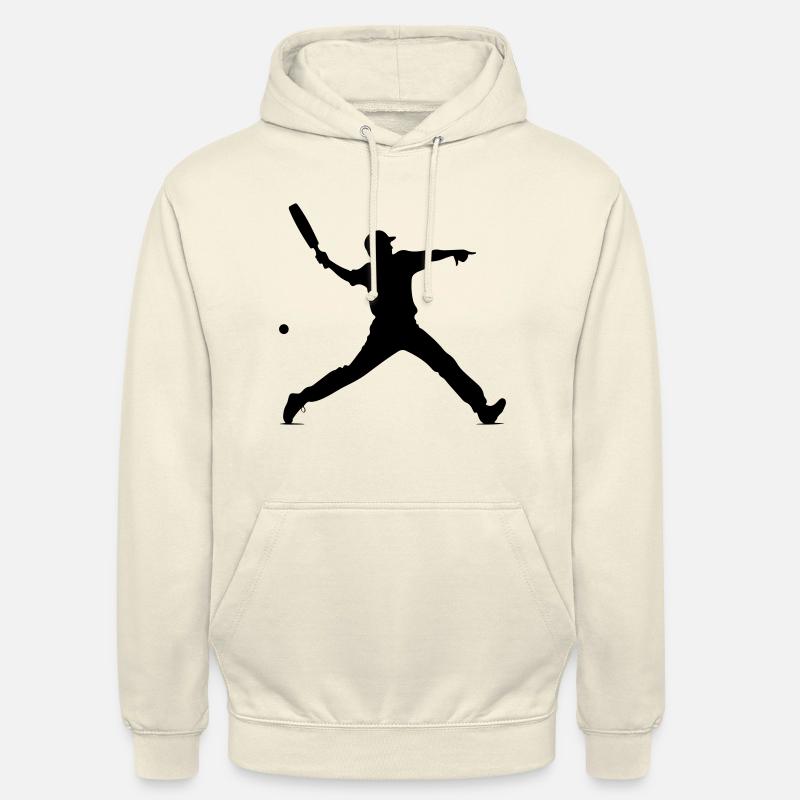Silhouette d’homme de cricket - Sweat-shirt à capuche unisexe - vanille