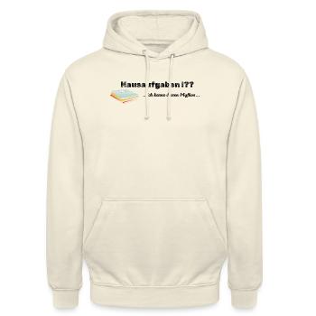 LIEBEVOLL Hausaufgaben-Mythos - Unisex Hoodie - Vanille-Milchshake - Vorne - Alina (178cm) & Michal (187cm)