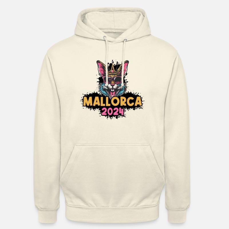 Majorque 2024 Lapin - Sweat-shirt à capuche unisexe - vanille