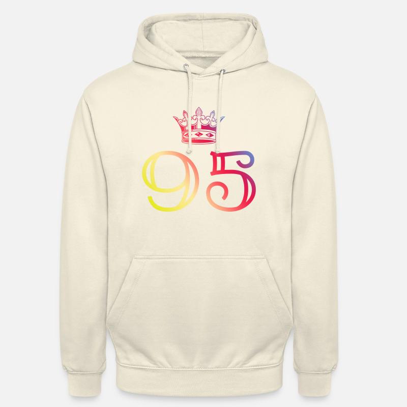 95 Couronne numérique - Sweat-shirt à capuche unisexe - vanille