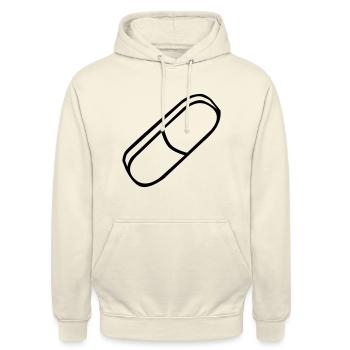 Radierer Gummi Radiergummi - Unisex Hoodie - Vanille-Milchshake - Vorne - Alina (178cm) & Michal (187cm)