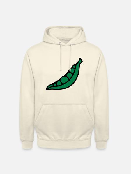 Pea pea pois - bean - Unisex Hoodie - vanilla