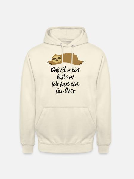 Faultier Kostüm - Unisex Hoodie - Vanille-Milchshake