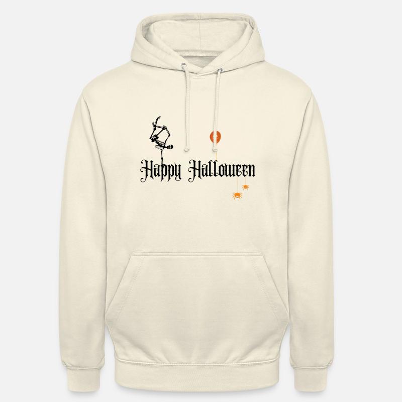 Joyeux Halloween | Squelette - Sweat-shirt à capuche unisexe - vanille