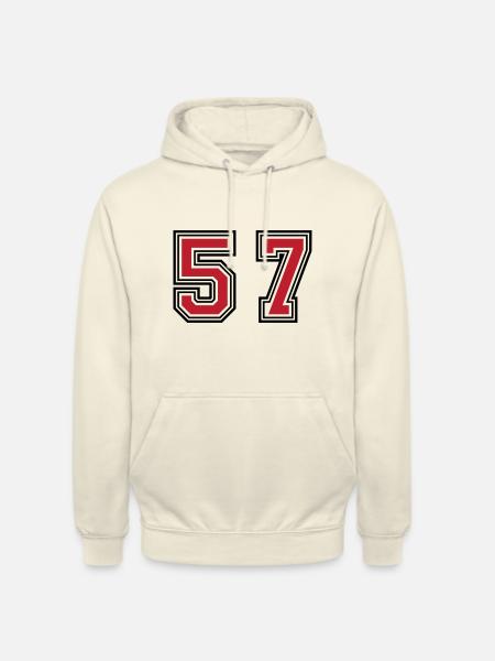 57 Number Symbol - Unisex Hoodie - vanilla