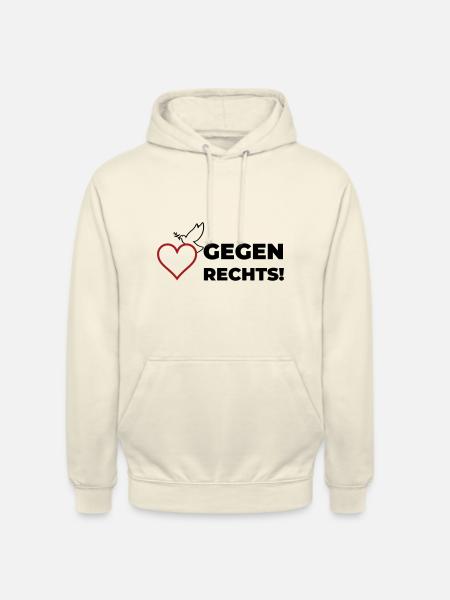 Gegen rechts - Unisex Hoodie - Vanille-Milchshake