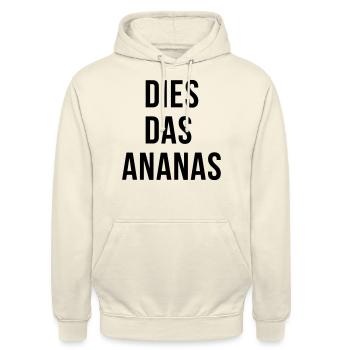 DIES DAS ANANAS - Unisex Hoodie - Vanille-Milchshake - Vorne - Alina (178cm) & Michal (187cm)