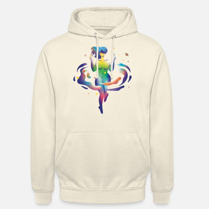 Fille de l’espace - Sweat-shirt à capuche unisexe - vanille