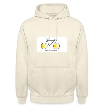 Bicycle Geometric Sun - Unisex Hoodie - vanilla - Front - Alina (178cm) & Michal (187cm)
