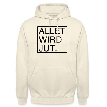 Tous les enfants - Sweat-shirt à capuche unisexe - vanille - Devant - Alina (178cm) & Michal (187cm)