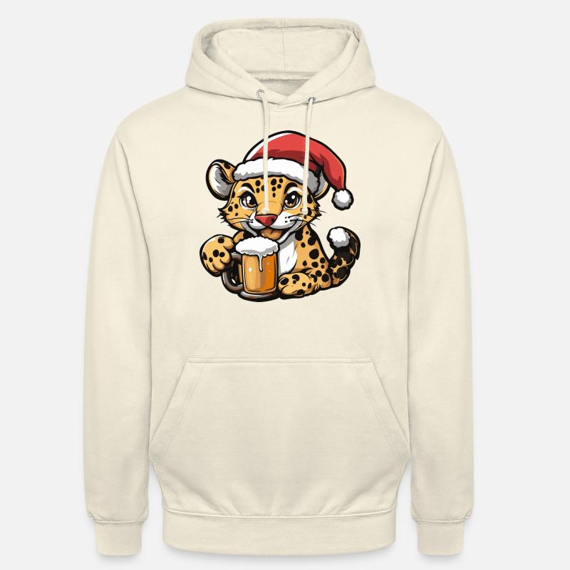 Leopard Weihnachten Bier - Unisex Hoodie - Vanille-Milchshake