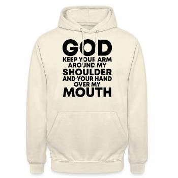 Jesus christian christianity gift - Unisex Hoodie - vanilla - Front - Alina (178cm) & Michal (187cm)