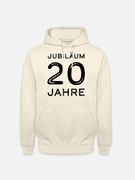 Jubiläum 20 Jahre Firmenjubiläum Geschenk - Unisex Hoodie - Vanille-Milchshake