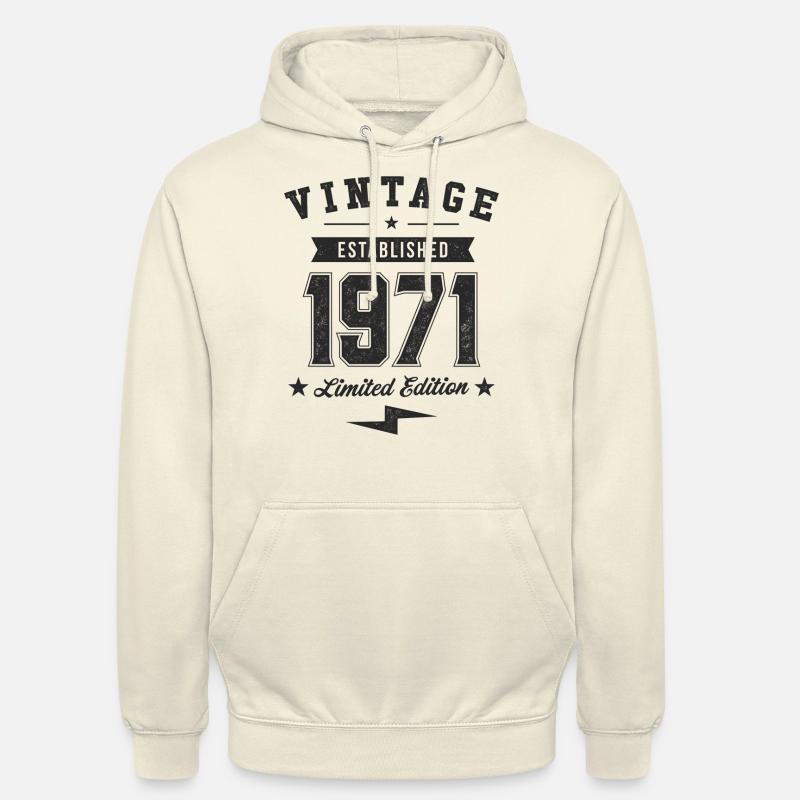 Millésime 1971 - Sweat-shirt à capuche unisexe - vanille