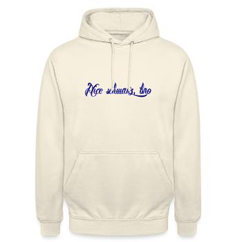 nice Schwanz bro - Unisex Hoodie - Vanille-Milchshake - Vorne - Alina (178cm) & Michal (187cm)