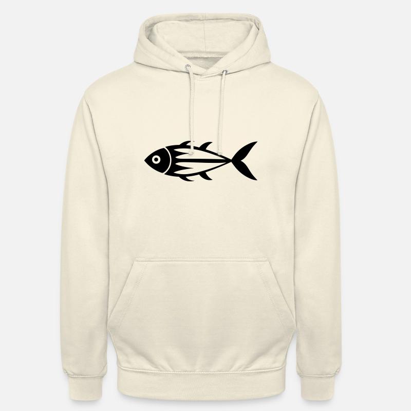 poisson - Sweat-shirt à capuche unisexe - vanille
