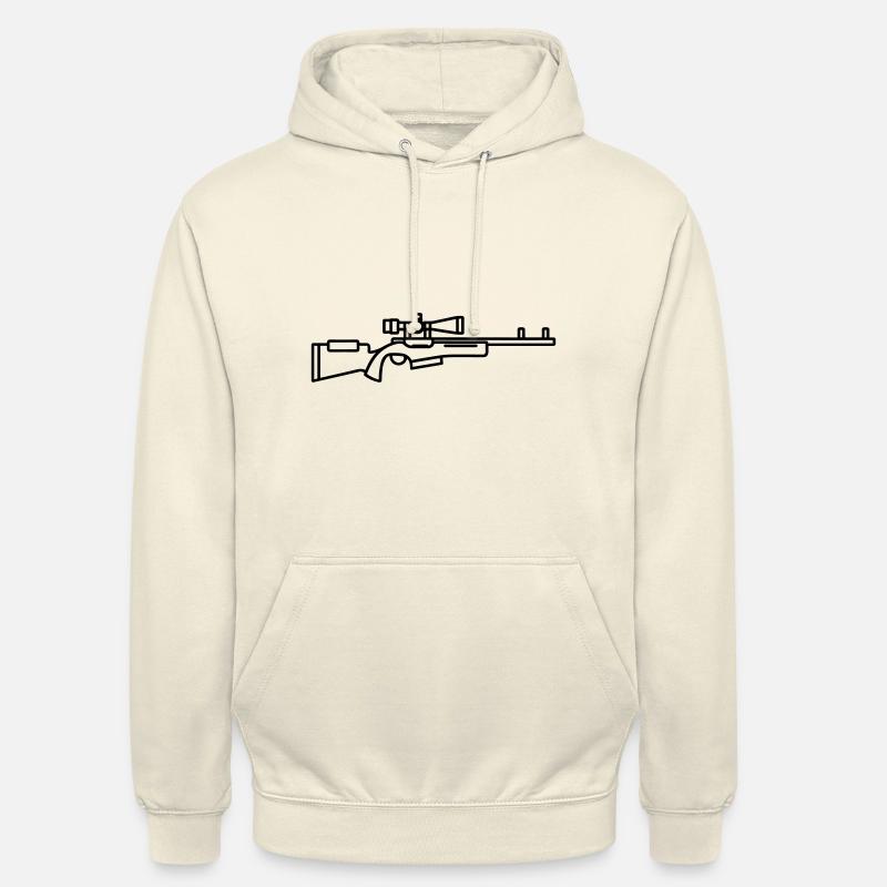 Fusil de chasse sniper - Sweat-shirt à capuche unisexe - vanille