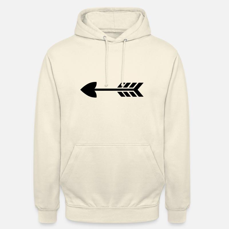 Flèche coeur - Sweat-shirt à capuche unisexe - vanille