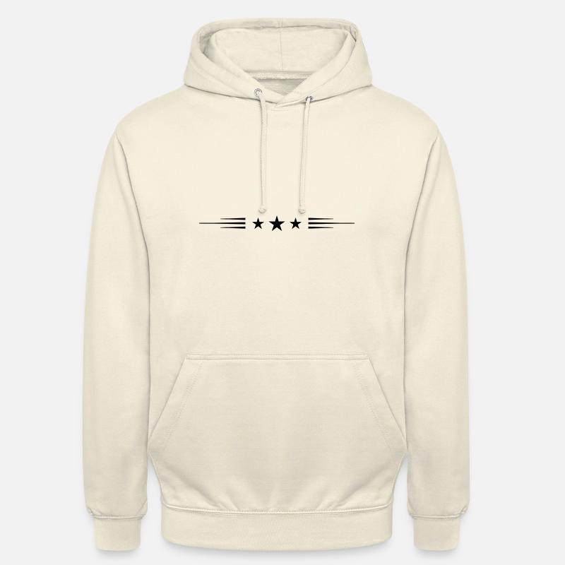 icône d'élément de ligne étoile - Sweat-shirt à capuche unisexe - vanille