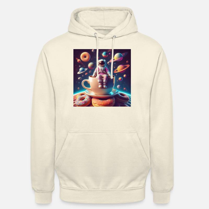 Pause beignet de l’espace - Sweat-shirt à capuche unisexe - vanille