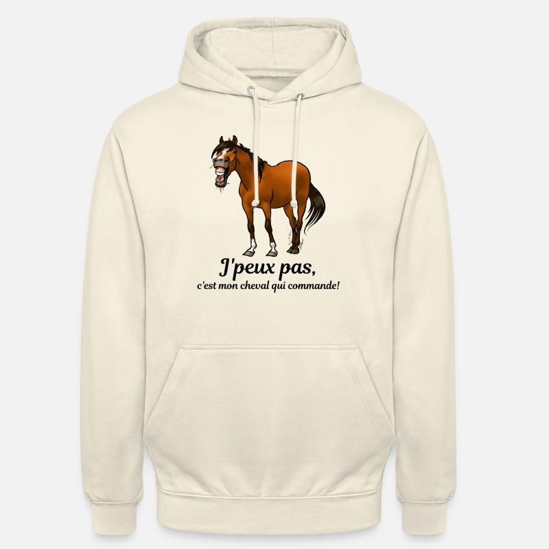 Mon cheval commande - Sweat-shirt à capuche unisexe - vanille