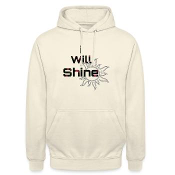I will shine - Unisex Hoodie - vanilla - Front - Alina (178cm) & Michal (187cm)