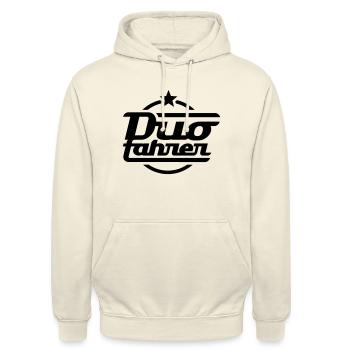 Pilote Duo - Sweat-shirt à capuche unisexe - vanille - Devant - Alina (178cm) & Michal (187cm)