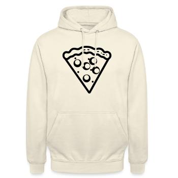 Pizza slice - Unisex Hoodie - vanilla - Front - Alina (178cm) & Michal (187cm)