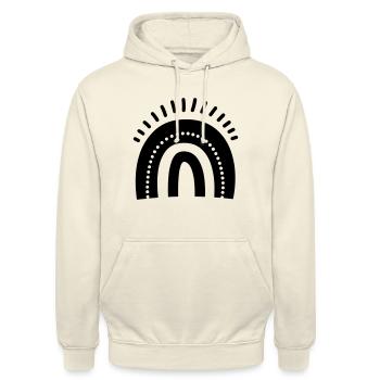 Regenbogen - Unisex Hoodie - Vanille-Milchshake - Vorne - Alina (178cm) & Michal (187cm)