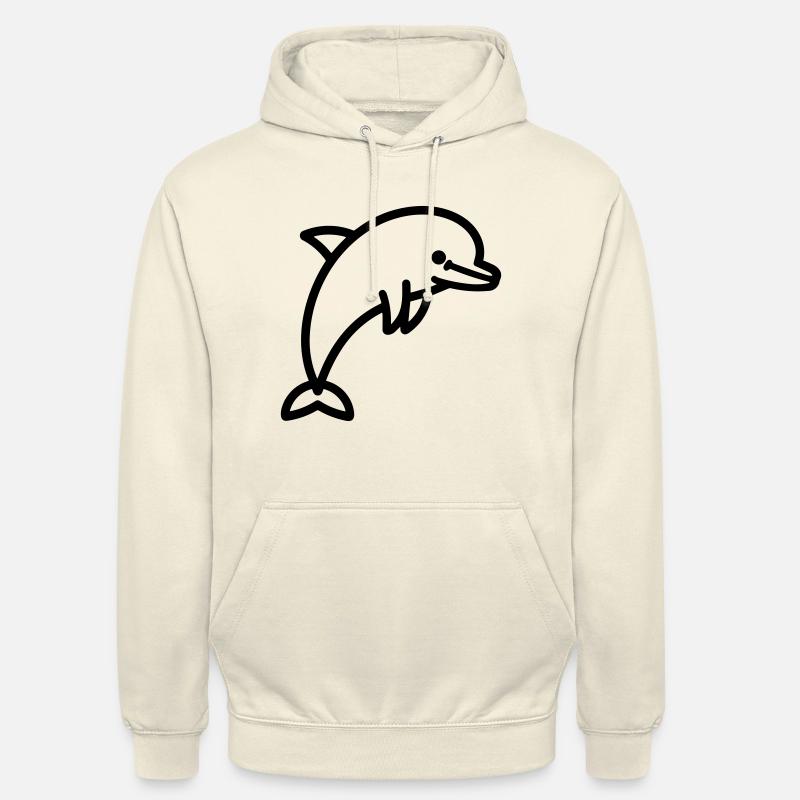 dauphin - Sweat-shirt à capuche unisexe - vanille