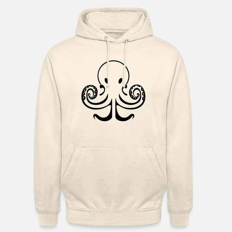 Pieuvre - Sweat-shirt à capuche unisexe - vanille