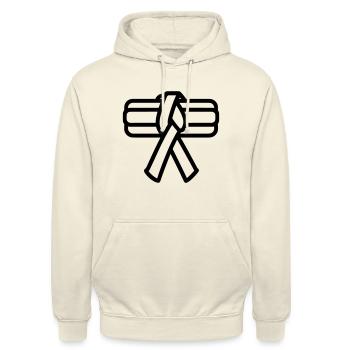 Gürtel - Unisex Hoodie - Vanille-Milchshake - Vorne - Alina (178cm) & Michal (187cm)