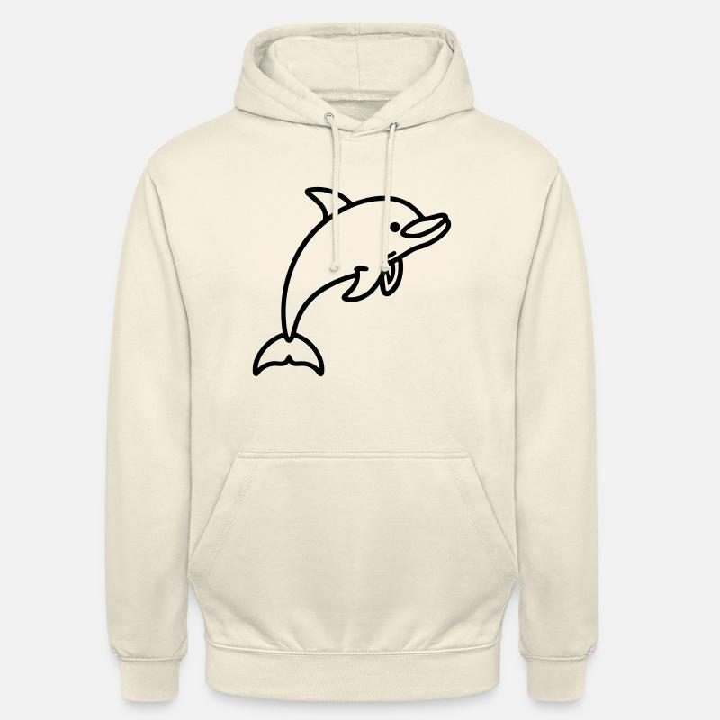 dauphin - Sweat-shirt à capuche unisexe - vanille