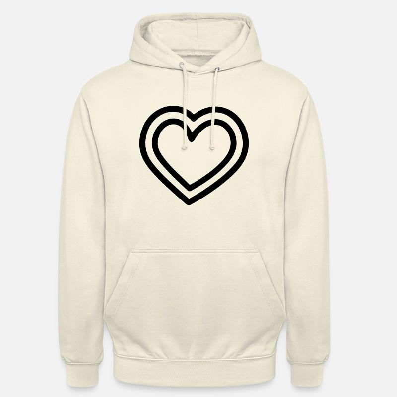 cœur - Sweat-shirt à capuche unisexe - vanille