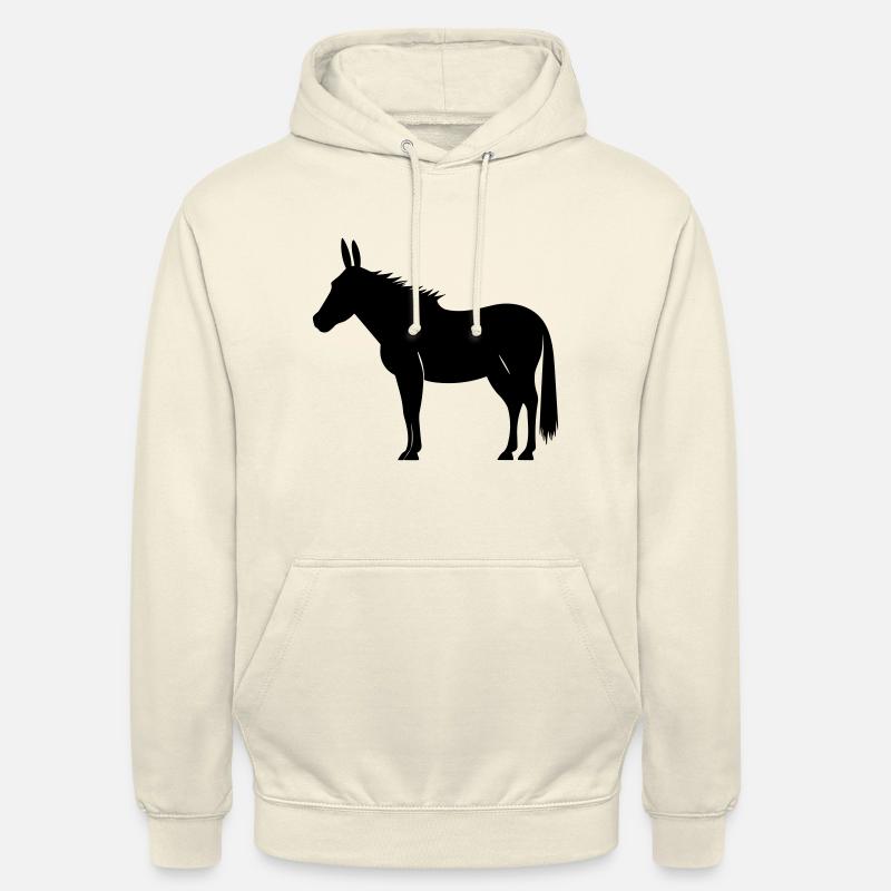 âne - Sweat-shirt à capuche unisexe - vanille