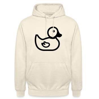 Eend - Uniseks hoodie - vanille-milchshake - Voor - Alina (178cm) & Michal (187cm)