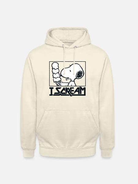 Peanuts Snoopy I Scream Ice Cream - Unisex Hoodie - vanilla