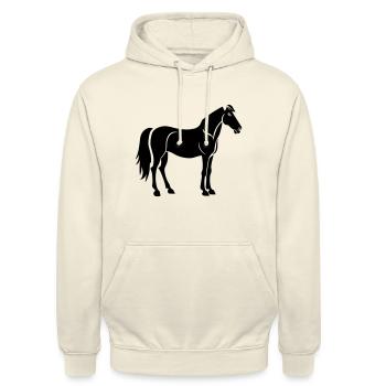 Cheval - Sweat-shirt à capuche unisexe - vanille - Devant - Alina (178cm) & Michal (187cm)