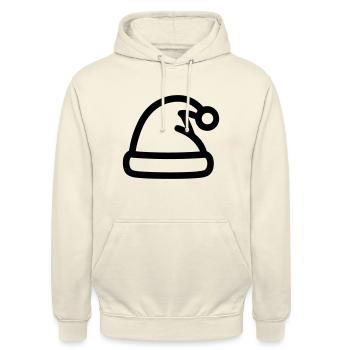 bonnet de noel - Sweat-shirt à capuche unisexe - vanille - Devant - Alina (178cm) & Michal (187cm)