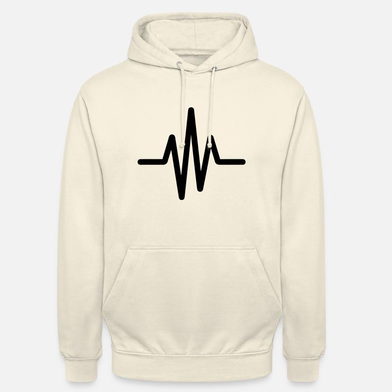 Pouls battement de coeur - Sweat-shirt à capuche unisexe - vanille