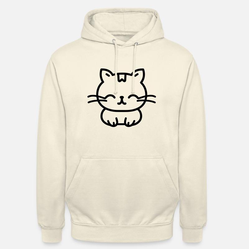 chat - Sweat-shirt à capuche unisexe - vanille